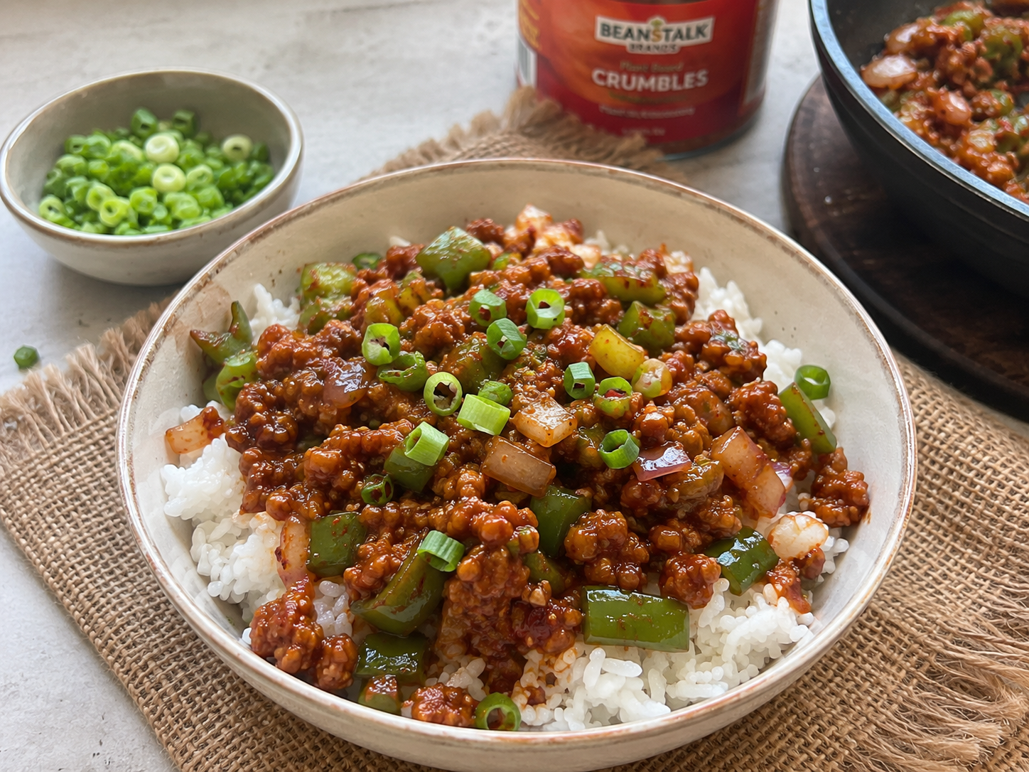 
                    Indo-Chinese Chili Garlic Rice Bowl
                  