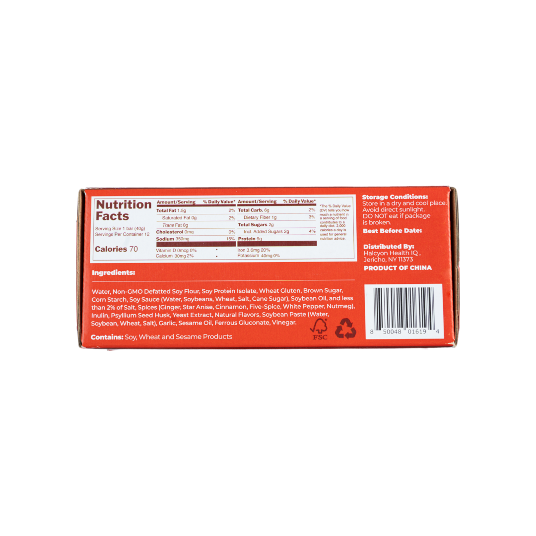 Char Siu BBQ Protein Bars Box - Case of 12 Bars